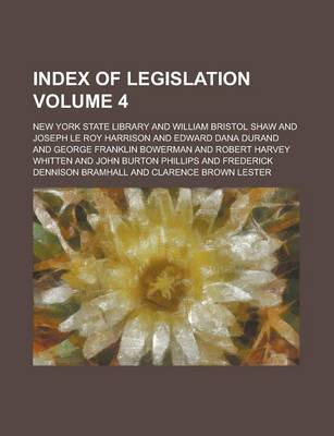 Book cover for Index of Legislation Volume 4