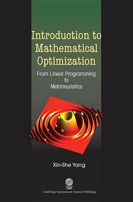 Book cover for Introduction to Mathematical Optimization