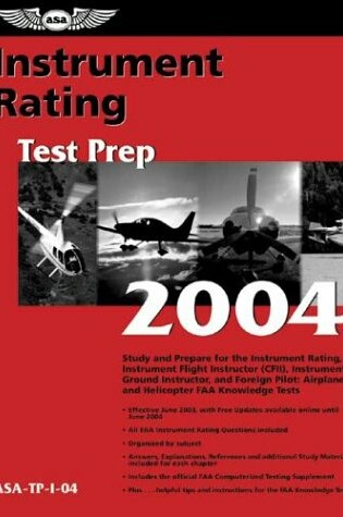 Cover of Instrument Rating Test Prep