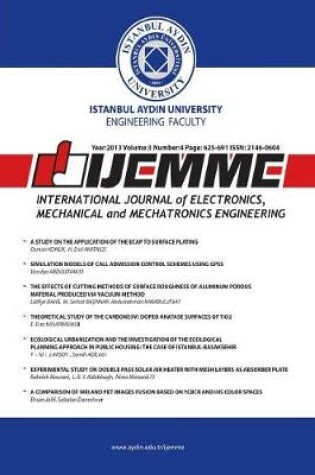 Cover of International Journal of Electronics, Mechanical and Mechatronics Engineering