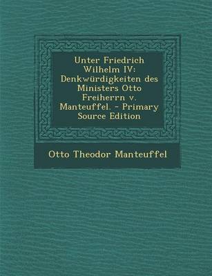 Book cover for Unter Friedrich Wilhelm IV