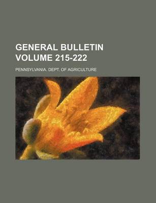 Book cover for General Bulletin Volume 215-222