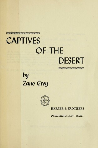 Cover of Captives of the Desert