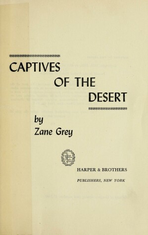 Book cover for Captives of the Desert