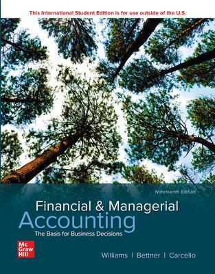 Book cover for ISE Financial & Managerial Accounting