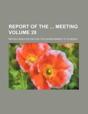 Book cover for Report of the Meeting Volume 28