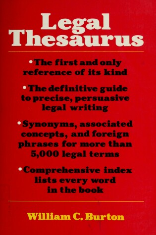 Cover of Legal Thesaurus