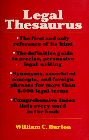 Cover of Legal Thesaurus