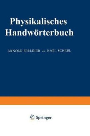 Cover of Physikalisches Handwörterbuch