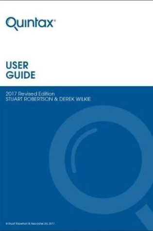 Cover of Quintax User Guide: 2017 Revised Edition.