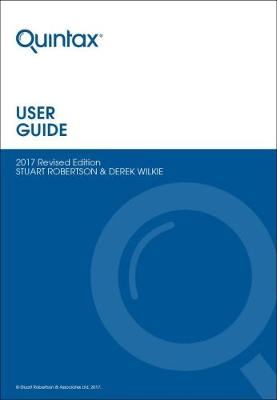 Book cover for Quintax User Guide: 2017 Revised Edition.