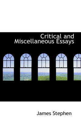 Book cover for Critical and Miscellaneous Essays