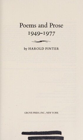Book cover for Poems and Prose, 1949-1977