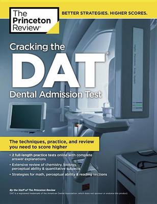 Book cover for Cracking The Dat (Dental Admission Test)