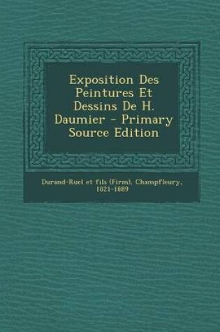 Cover of Exposition Des Peintures Et Dessins De H. Daumier