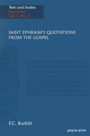 Cover of Saint Ephraim's Quotations From The Gospel