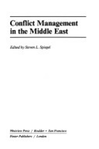 Cover of Conflict Management In The Middle East