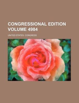 Book cover for Congressional Edition Volume 4984