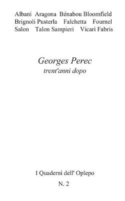 Book cover for Georges Perec trent'anni dopo