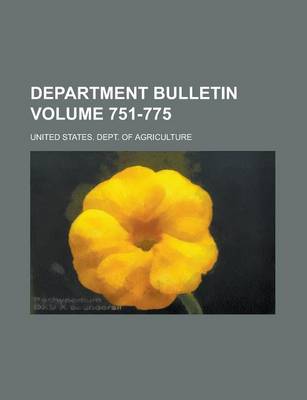 Book cover for Department Bulletin Volume 751-775