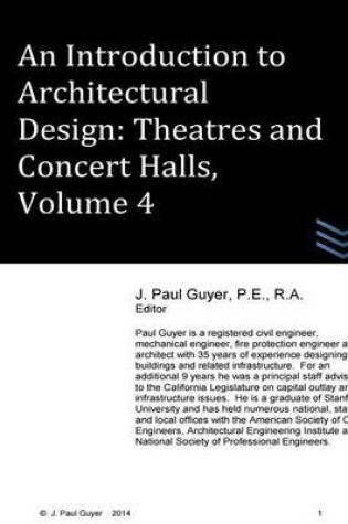 Cover of An Introduction to Architectural Design - Theatres and Concert Hall, Volume 4