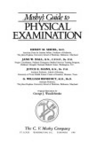 Cover of Mosby's Guide to Physical Examination