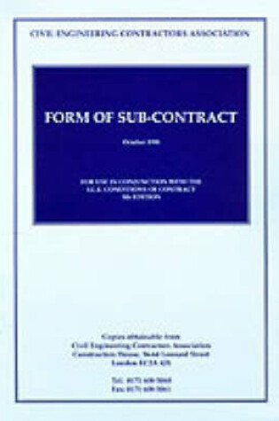 Cover of Ceca Form of Sub-contract