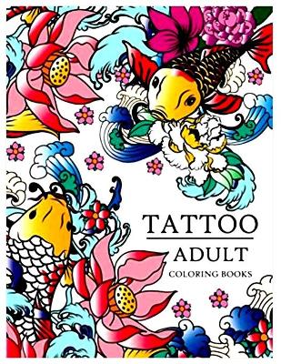 Book cover for Tattoo Adult coloring books