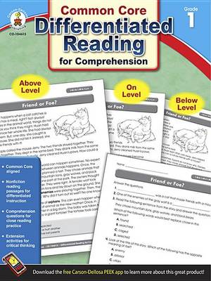 Book cover for Differentiated Reading for Comprehension, Grade 1