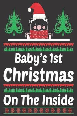 Book cover for baby's 1st Christmas on the inside