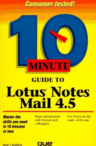 Cover of 10 Minute Guide to Lotus Notes Mail