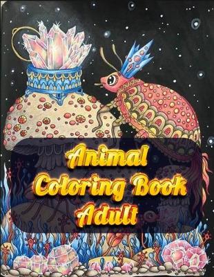 Book cover for animal coloring book adult