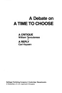 Book cover for Debate on a Time to Choose