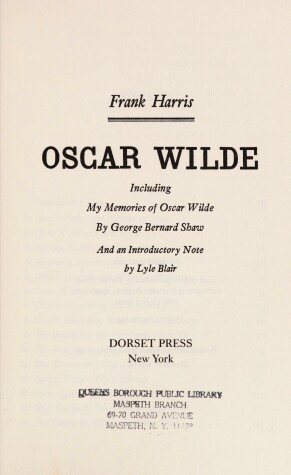 Book cover for Oscar Wilde O/P