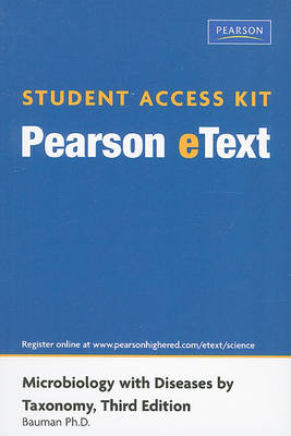 Book cover for Pearson eText Student Access Code Card for Microbiology with Diseases by Taxonomy