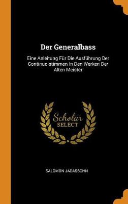 Book cover for Der Generalbass