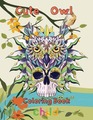 Book cover for cute owl Coloring Book child