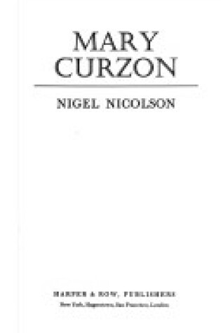 Cover of Mary Curzon