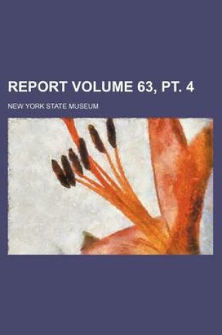 Cover of Report Volume 63, PT. 4