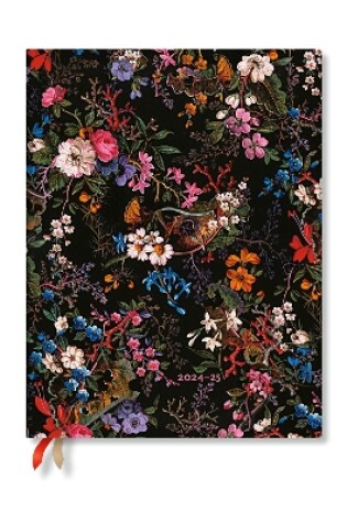 Cover of Floralia (William Kilburn) Ultra 18-month Vertical Softcover Flexi Dayplanner 2025 (Elastic Band Closure)
