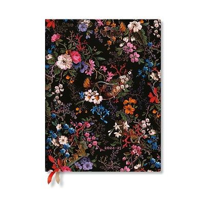 Book cover for Floralia (William Kilburn) Ultra 18-month Vertical Softcover Flexi Dayplanner 2025 (Elastic Band Closure)