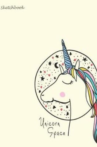 Cover of sktechbook unicorn space