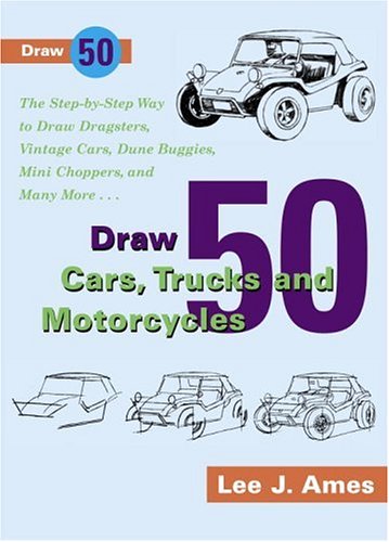 Book cover for Draw 50 Cars, Trucks And Motocycles