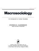 Book cover for Macrosociology