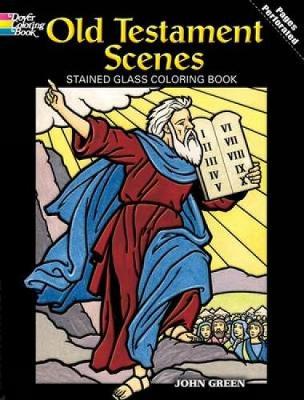 Cover of Old Testament Scenes Stained Glass Coloring Book