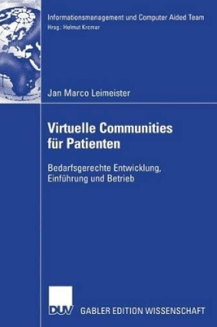 Cover of Virtuelle Communities für Patienten