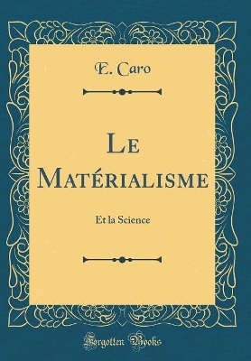 Book cover for Le Materialisme