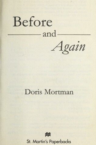 Cover of Before and Again