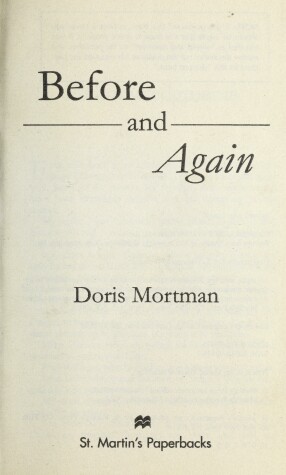 Book cover for Before and Again