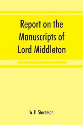 Cover of Report on the manuscripts of Lord Middleton